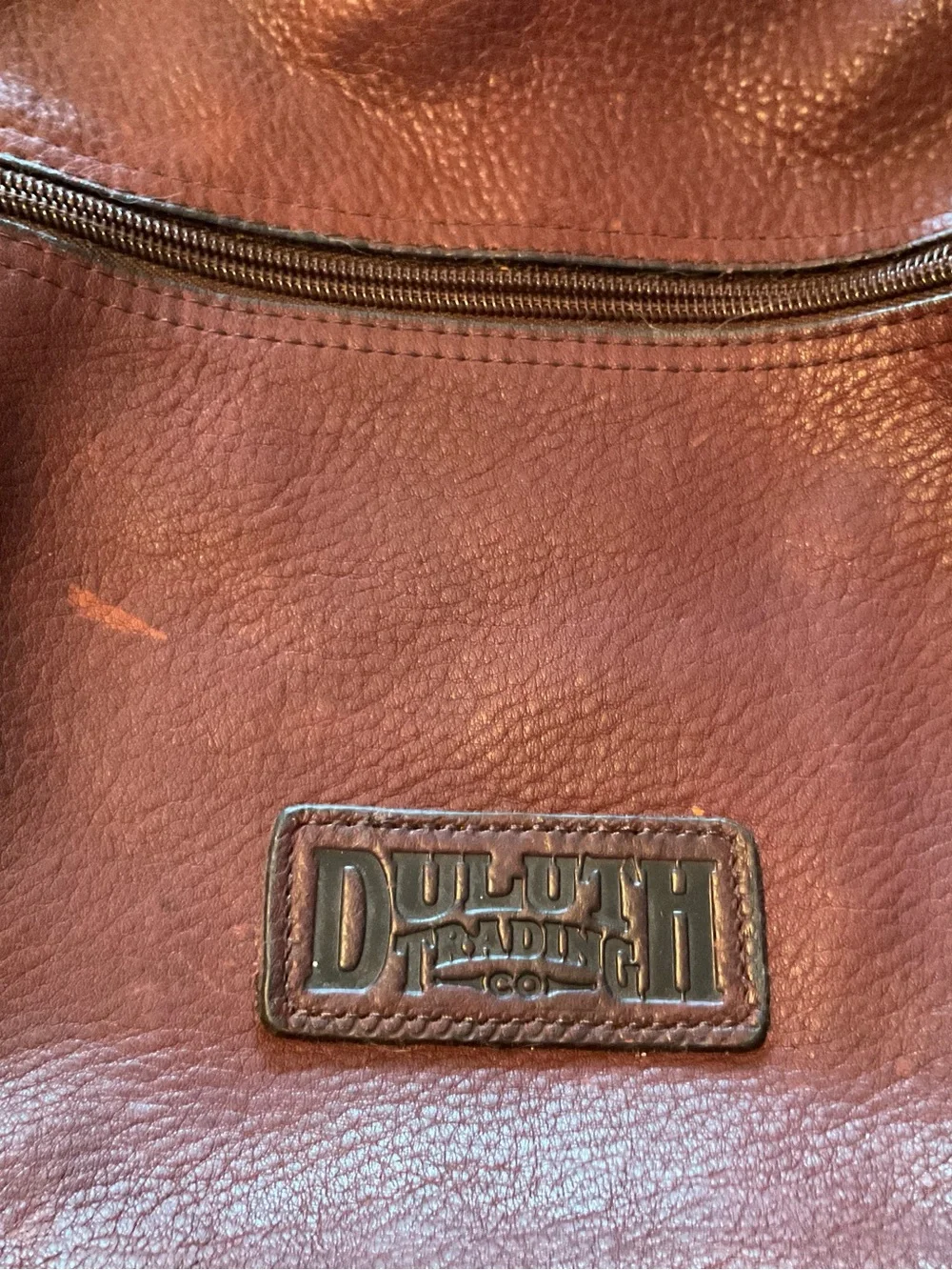 Duluth Trading Co Brown Leather Messenger Bag